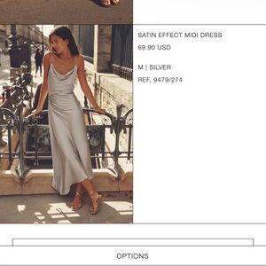 Zara Metallic Asymmetrical Dress - Brand New